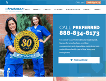 Tablet Screenshot of preferredcares.com